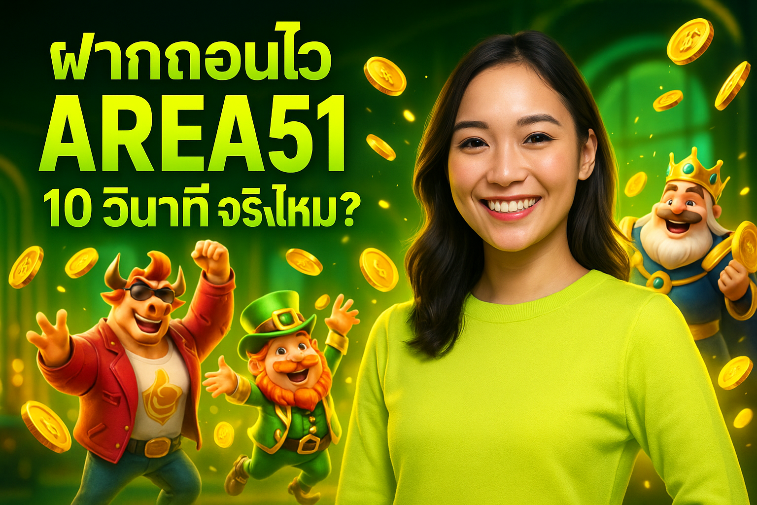 ฝากถอนไว AREA51 10 วินาที จริงไหม?